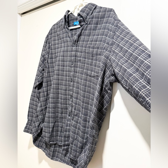 Savile Row Other - Savile Row Co. Men’s XL Classic Fit Brushed Cotton Flannel Shirt GrayBlue Plaid